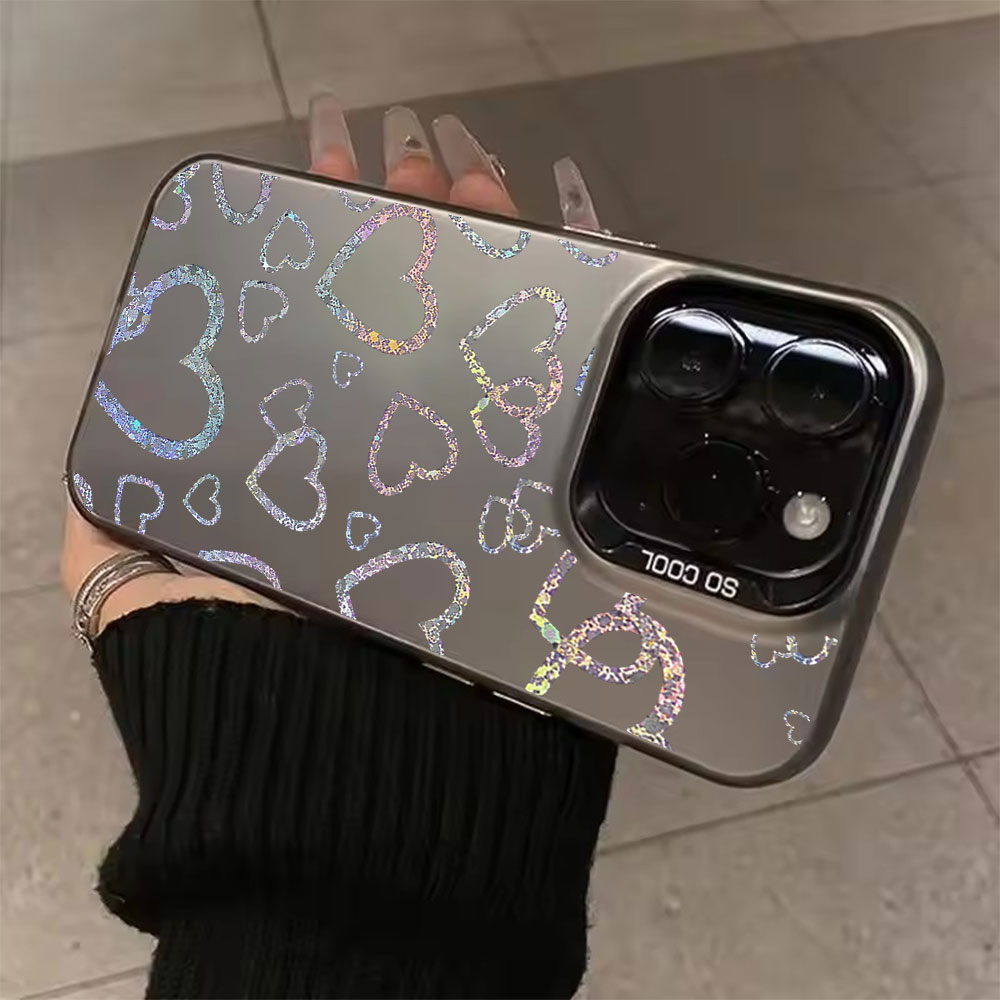 Mini Pc Case - Custodia con stampa a cuori colorati